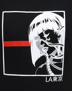 Octopus Girl #2 Tee Black