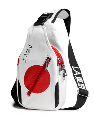 "Keep Out" Sling Bag White